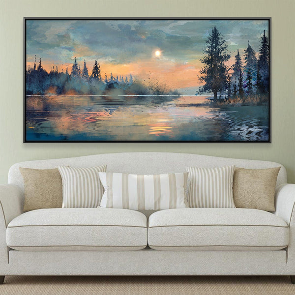 Sunset Reverberation Canvas Art 20 x 10in / Canvas Clock Canvas