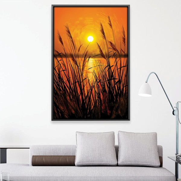 Sunset Silhouettes Canvas Art 12 x 18in / Canvas Clock Canvas