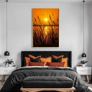 Sunset Silhouettes Canvas Art Clock Canvas