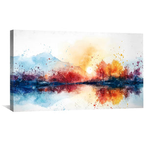 Sunset Splash Canvas Art Clock Canvas