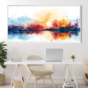 Sunset Splash Canvas Art Clock Canvas