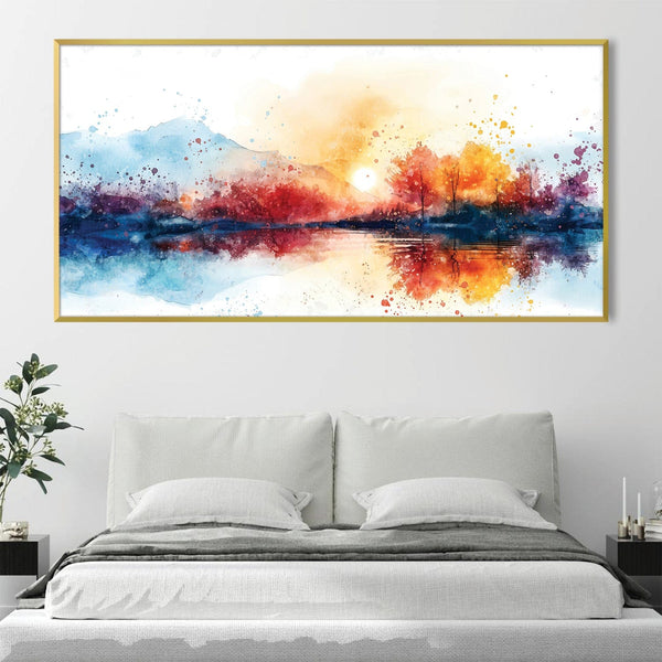 Sunset Splash Canvas Art Clock Canvas