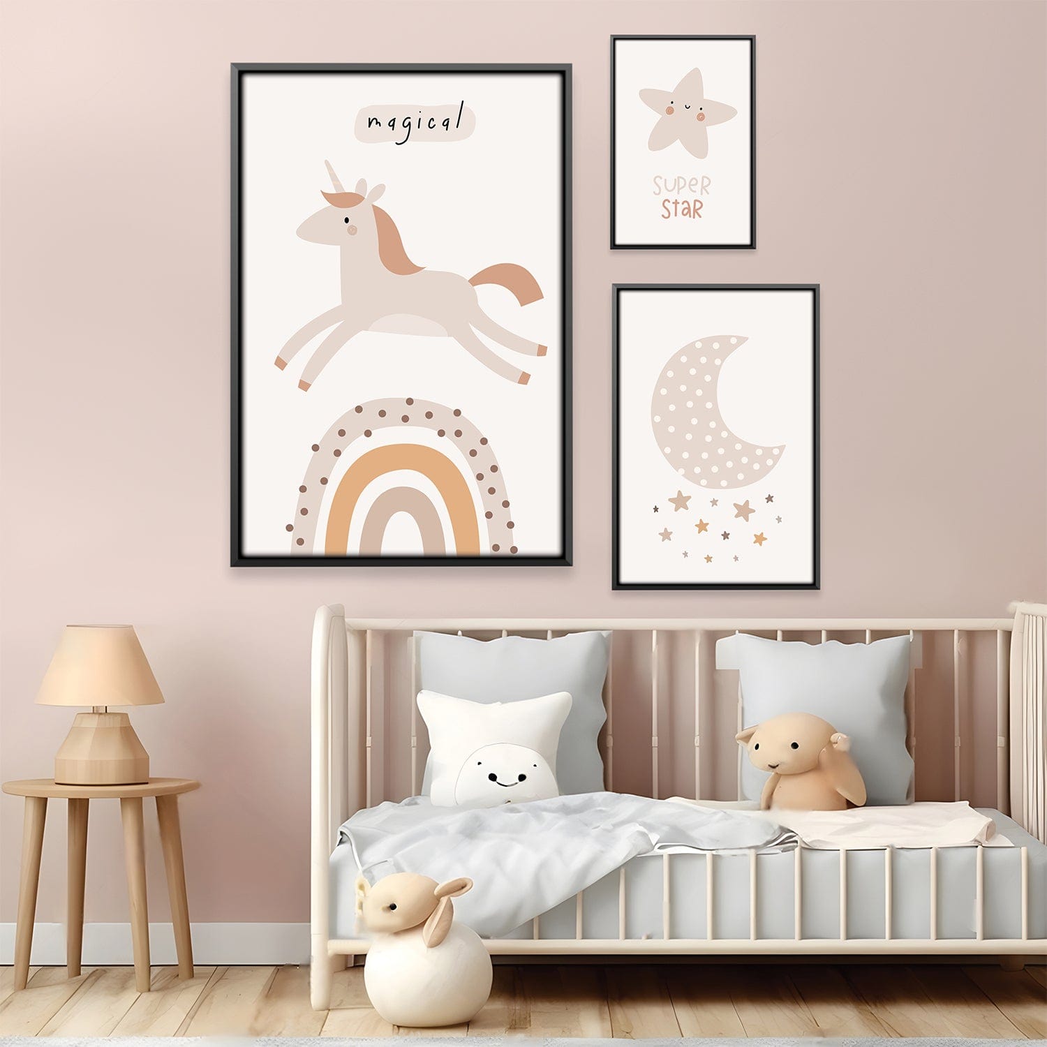 Superstar Fantasy Canvas Art Set of 3 / 12 x 18in / Canvas Clock Canvas