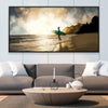 Surf's Dawn Canvas Art 20 x 10in / Canvas Clock Canvas