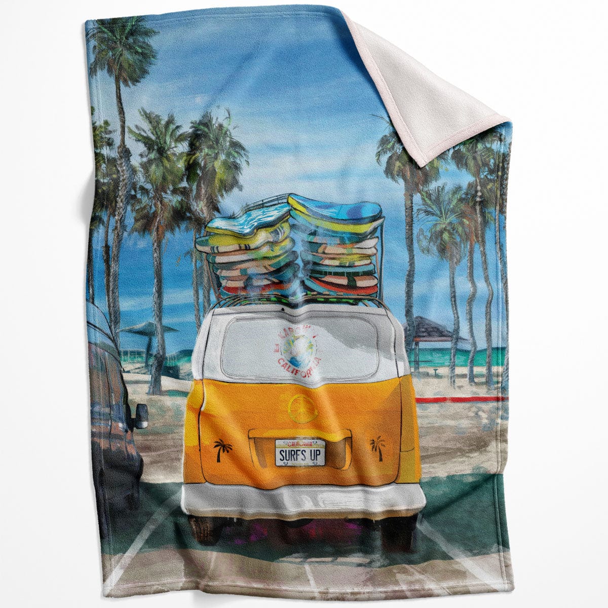 Surfer Paradise Blanket Blanket 75 x 100cm Clock Canvas