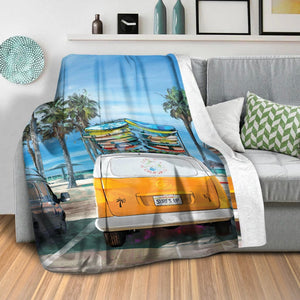 Surfer Paradise Blanket Blanket Clock Canvas
