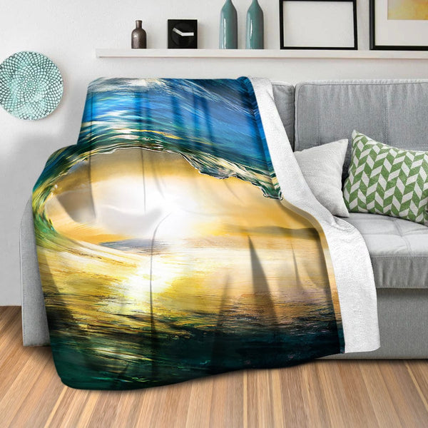 Swell Blanket Blanket Clock Canvas