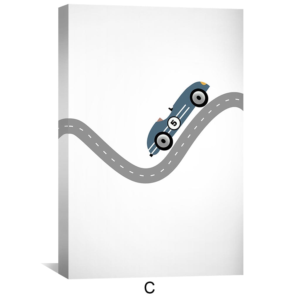 Swerve Track Canvas Art Clock Canvas