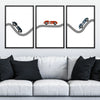 Swerve Track Canvas Art Clock Canvas