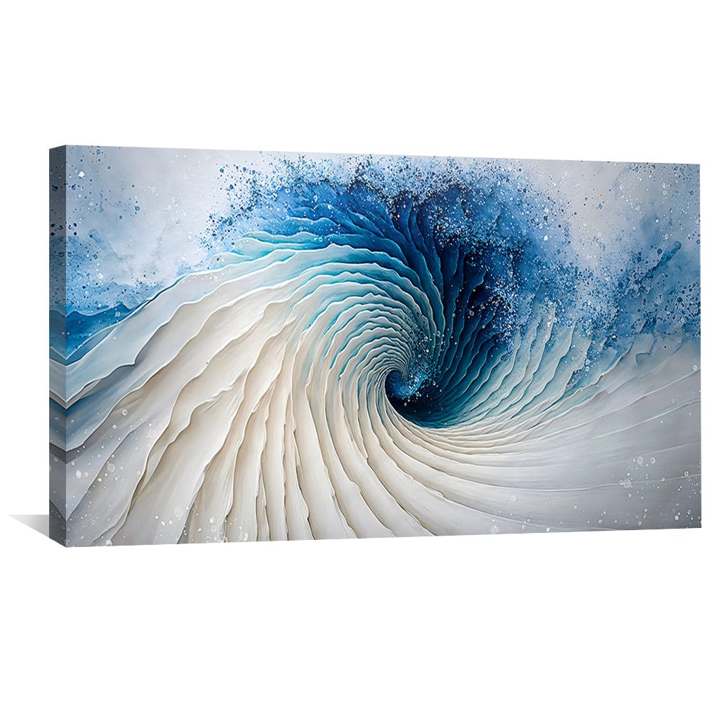 Swirl Blue Depth Canvas Art Clock Canvas
