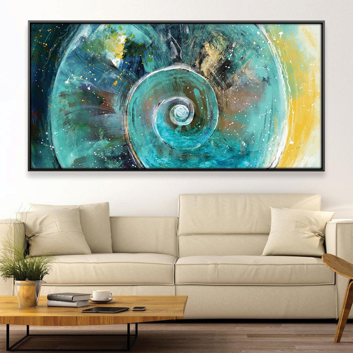 Swirled Iris Canvas Art Clock Canvas