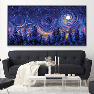 Swirled Sky Canvas Art 20 x 10in / Canvas Clock Canvas