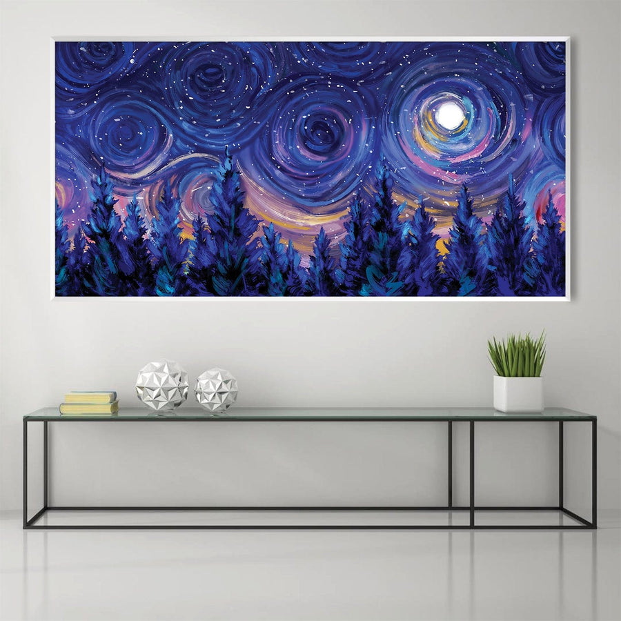 Swirled Sky Canvas Art Clock Canvas