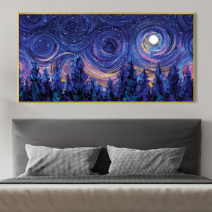 Swirled Sky Canvas Art Clock Canvas