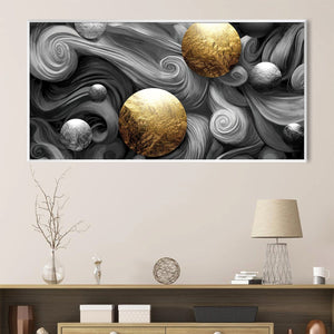 Swirling Spheres Canvas Art Clock Canvas