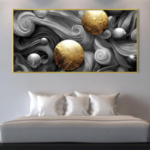Swirling Spheres Canvas Art Clock Canvas