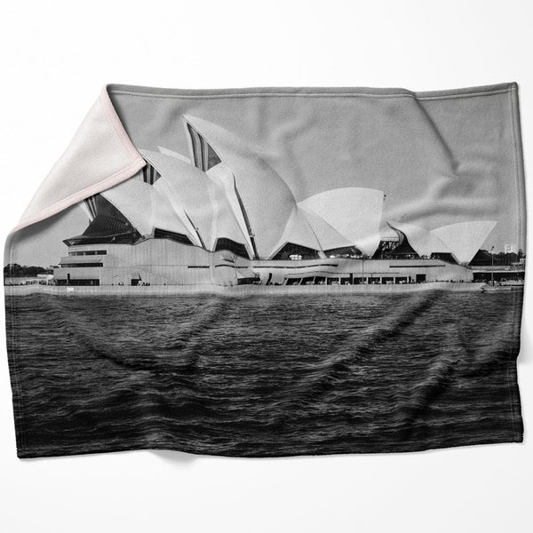 Sydney Opera House Blanket Blanket 75 x 100cm Clock Canvas