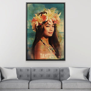 Tahiti Beauty Canvas Art 30 x 45cm / Rolled Prints Clock Canvas