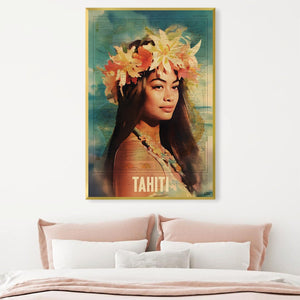 Tahiti Beauty Canvas Art Clock Canvas