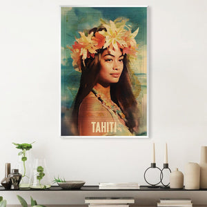 Tahiti Beauty Canvas Art Clock Canvas