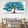 Teal Sap Canvas Art Clock Canvas