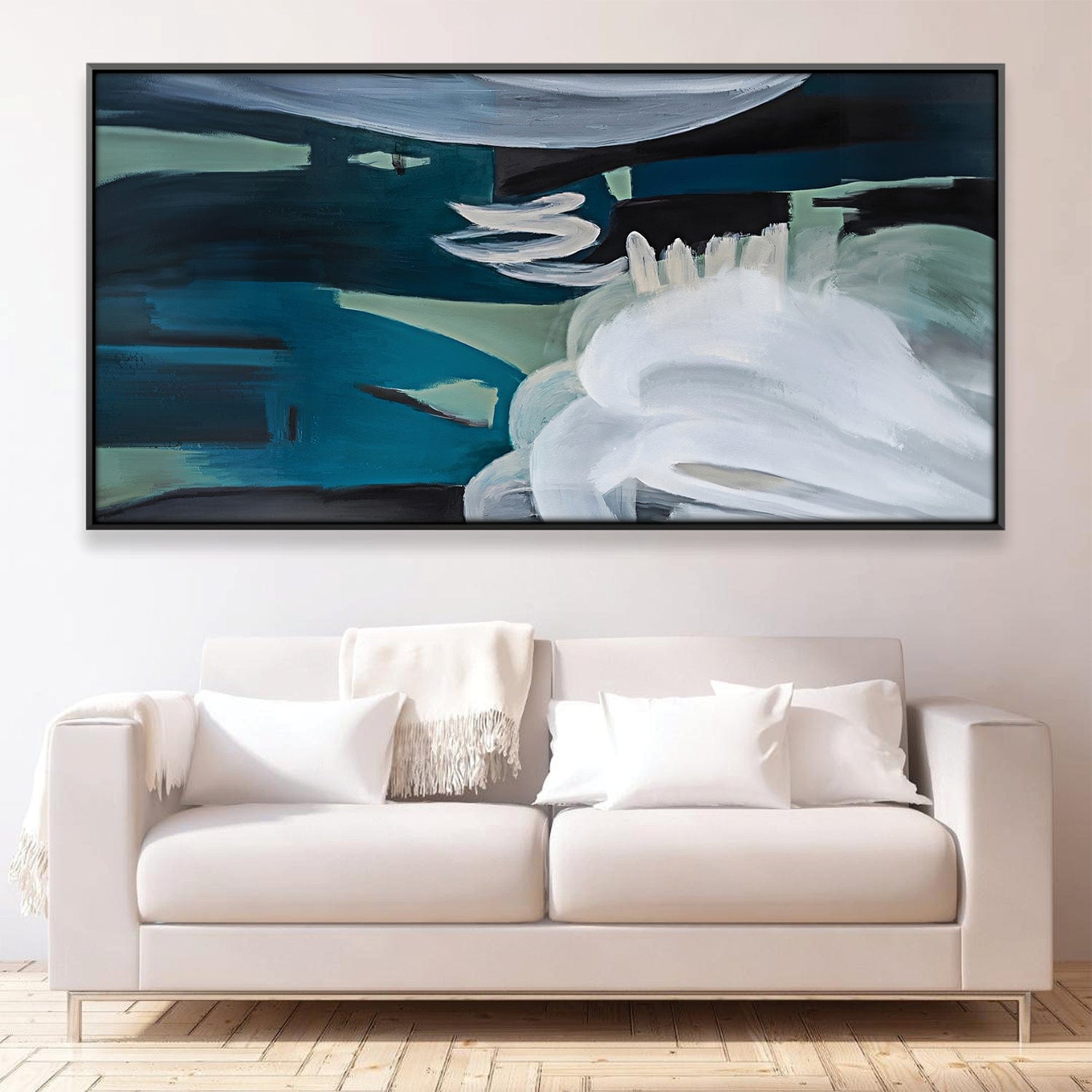 Tealed Fusion Canvas Art 50 x 25cm / Rolled Prints Clock Canvas