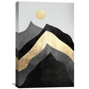 Textured Mountain Collage Canvas Art Clock Canvas