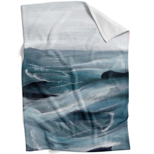 The Brushed Ocean A Blanket Blanket Clock Canvas