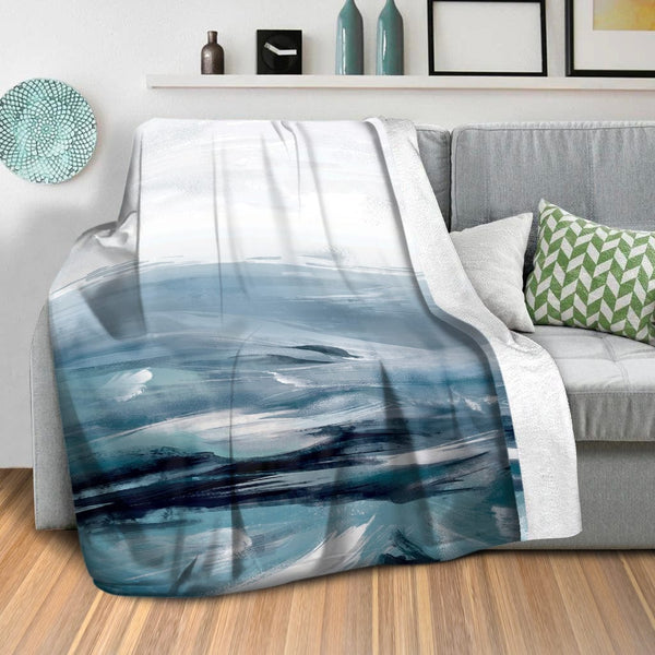 The Brushed Ocean A Blanket Blanket Clock Canvas