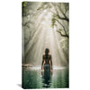The Green Calm Canvas Art Clock Canvas