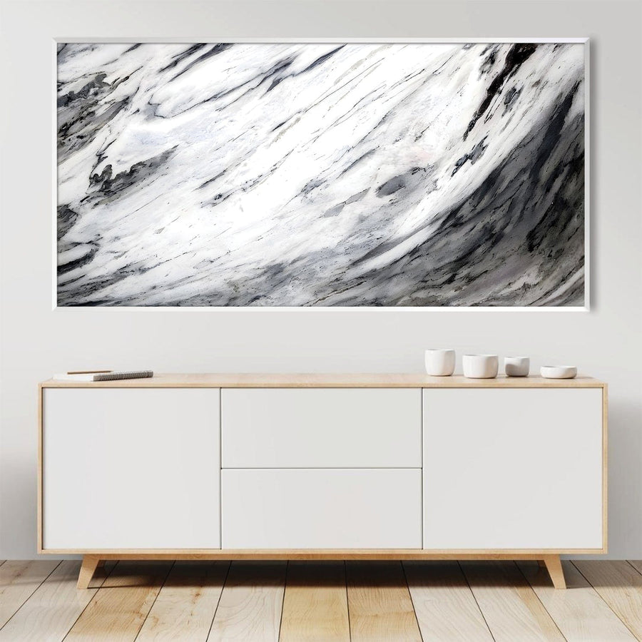 The Grey Symphony Canvas Art Clock Canvas