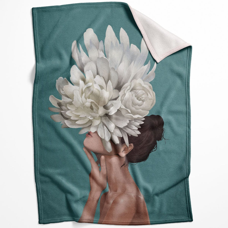 The Hidden Woman A Blanket Blanket 75 x 100cm Clock Canvas