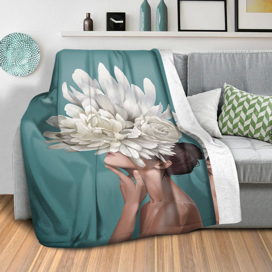 The Hidden Woman A Blanket Blanket Clock Canvas