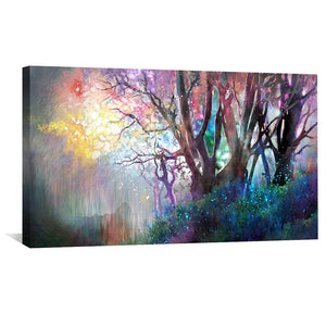 The Kaleidoscope Forest Canvas Art Clock Canvas