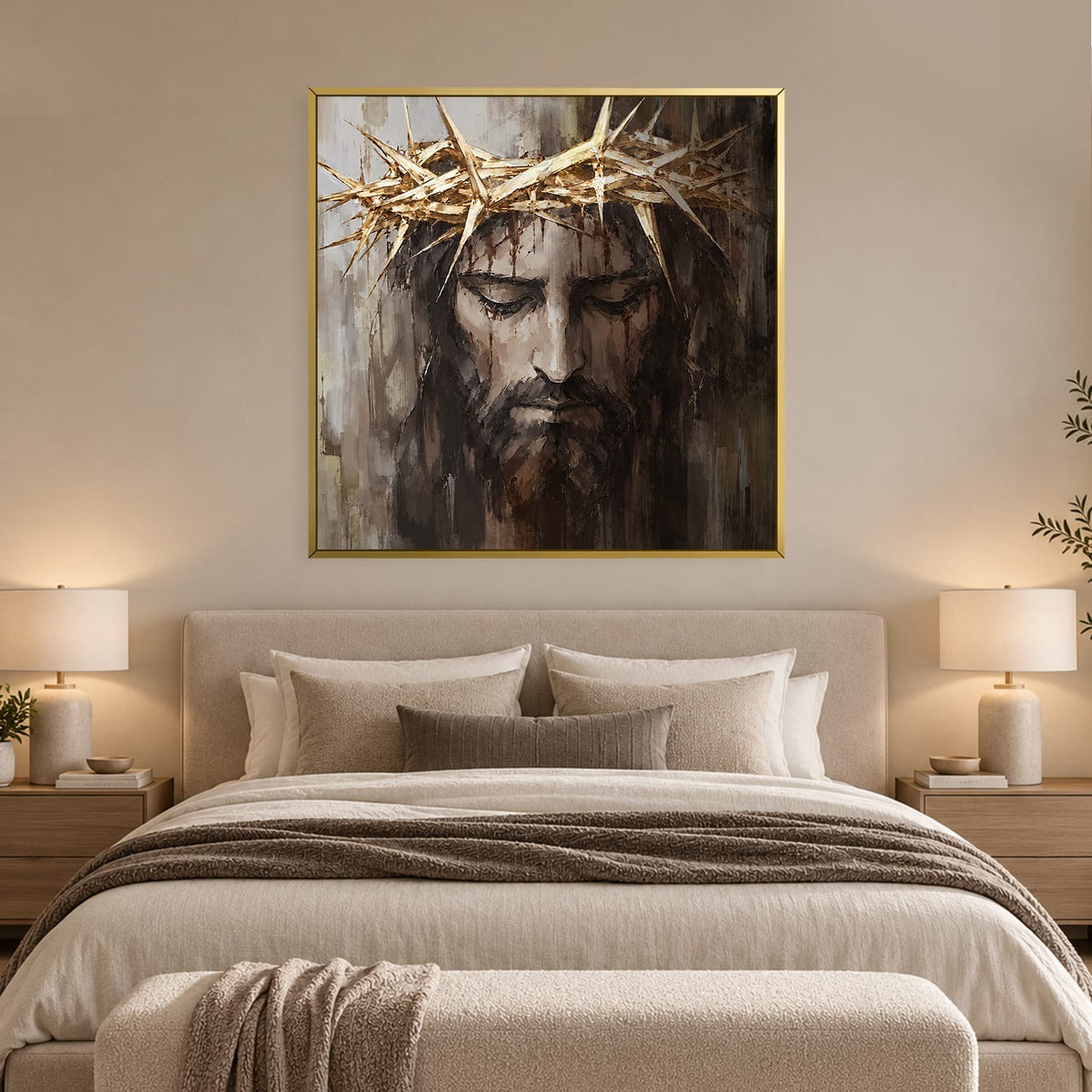 The King Who Bore Our Sorrows Canvas Art Clock Canvas