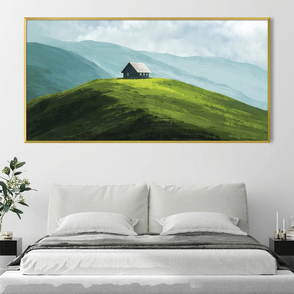 The Quiet Green Canvas Art Clock Canvas