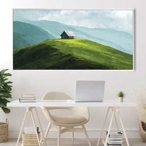 The Quiet Green Canvas Art Clock Canvas