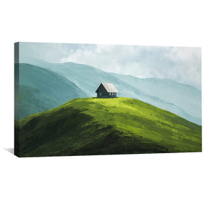 The Quiet Green Canvas Art Clock Canvas