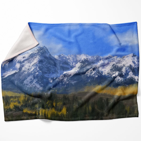 The Rockies Blanket Blanket 75 x 100cm Clock Canvas