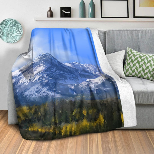 The Rockies Blanket Blanket Clock Canvas
