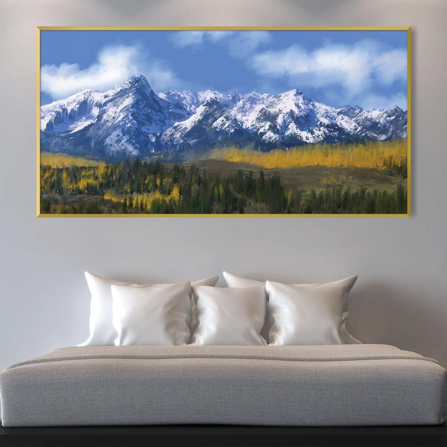 The Rockies Canvas Art Clock Canvas