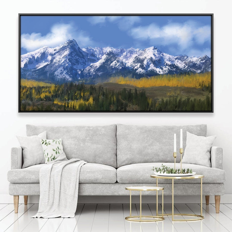 The Rockies Canvas Art Clock Canvas
