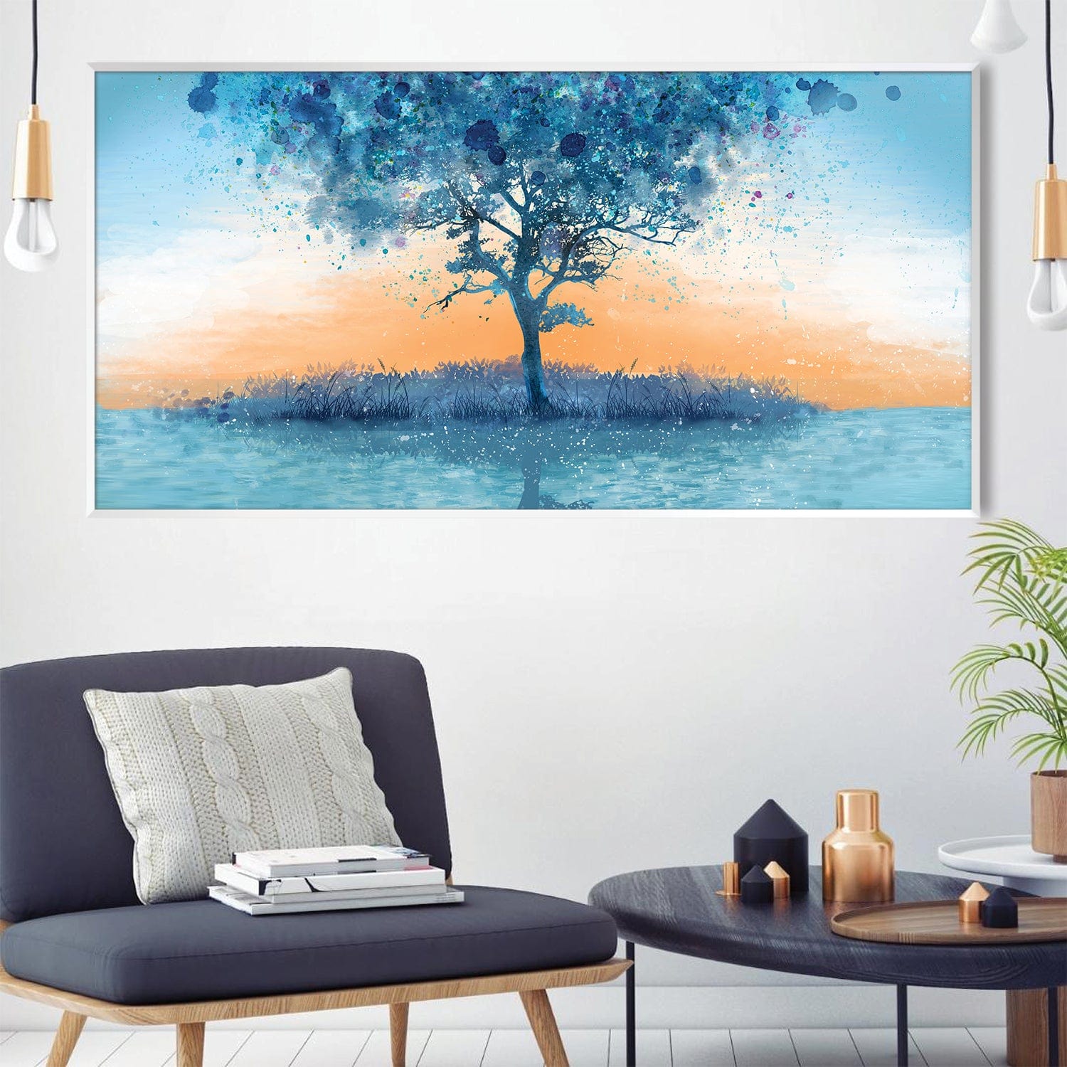 The Sky Grew Roots Canvas Art Clock Canvas