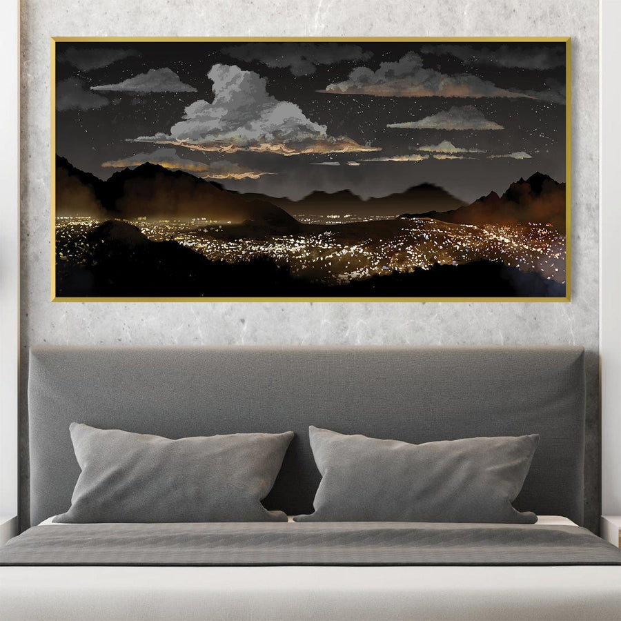 The Sleeping City Canvas Art Clock Canvas