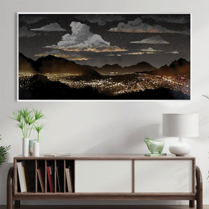 The Sleeping City Canvas Art Clock Canvas