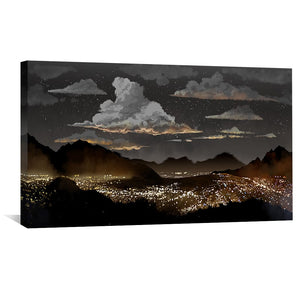 The Sleeping City Canvas Art Clock Canvas