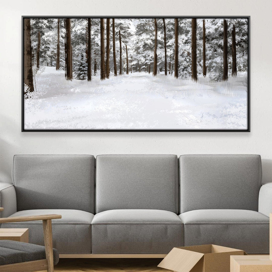 The Still White Canvas Art 20 x 10in / Canvas Clock Canvas