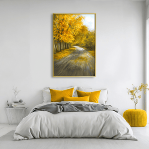 The Turning Road Canvas Art Clock Canvas