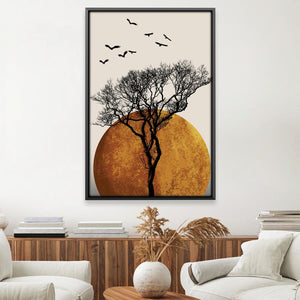 The Zen Eclipse Canvas Art 12 x 18in / Canvas Clock Canvas