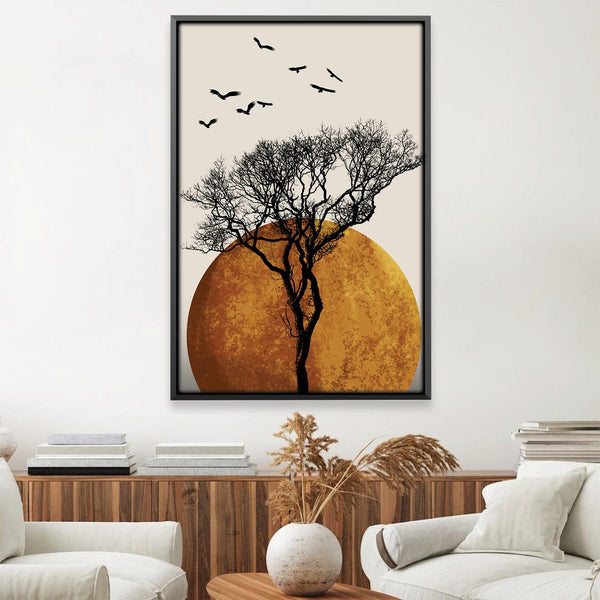 The Zen Eclipse Canvas Art 12 x 18in / Canvas Clock Canvas